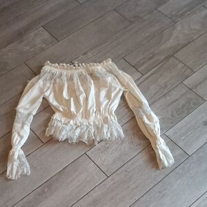 Off-Shoulder Lace Blouse